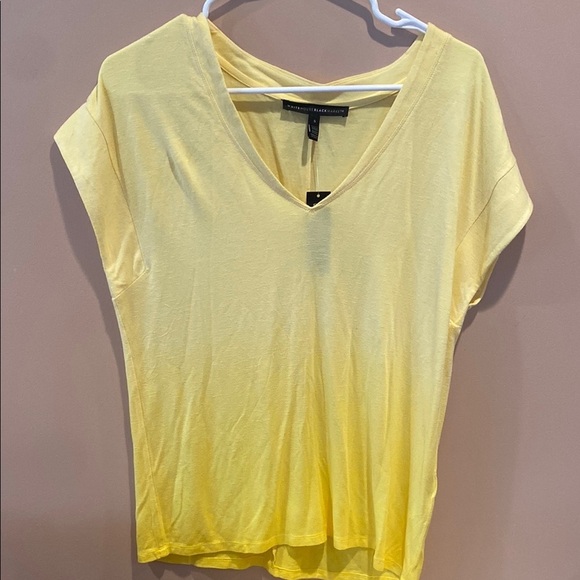 NWT White House black market dip dye yellow top - Picture 1 of 5